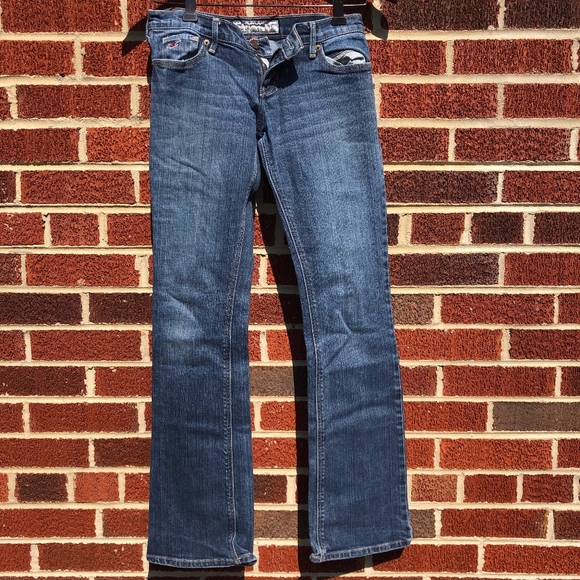 Buy 2 Get 1 Free: Hollister Boot Cut Blue Jeans - Picture 1 of 3